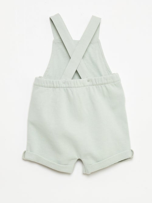 Salopette corta in french terry con bretelle in cotone - Kiabi