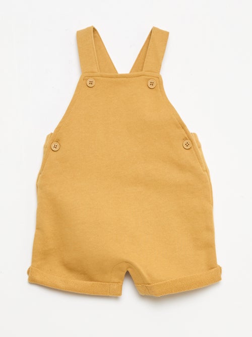 Salopette corta in french terry con bretelle in cotone - Kiabi
