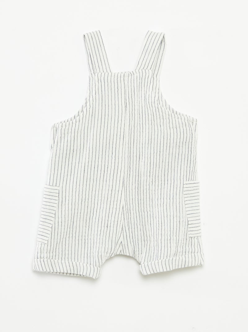 Salopette corta in garza di cotone 'Name it' BEIGE - Kiabi