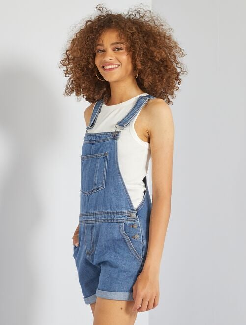 Salopette corta in jeans - BLU - Kiabi - 18.00€