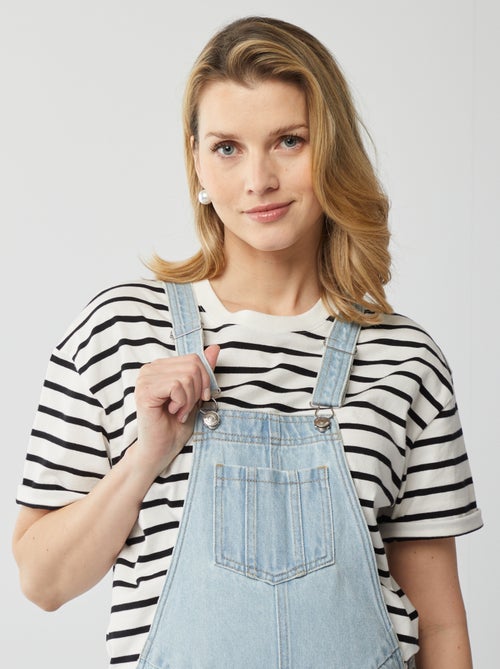 Salopette corta in jeans premaman - Kiabi