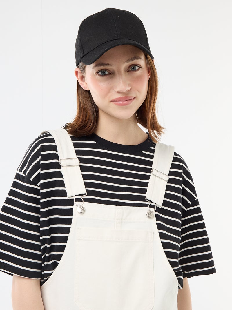 Salopette corta oversize Bianco - Kiabi
