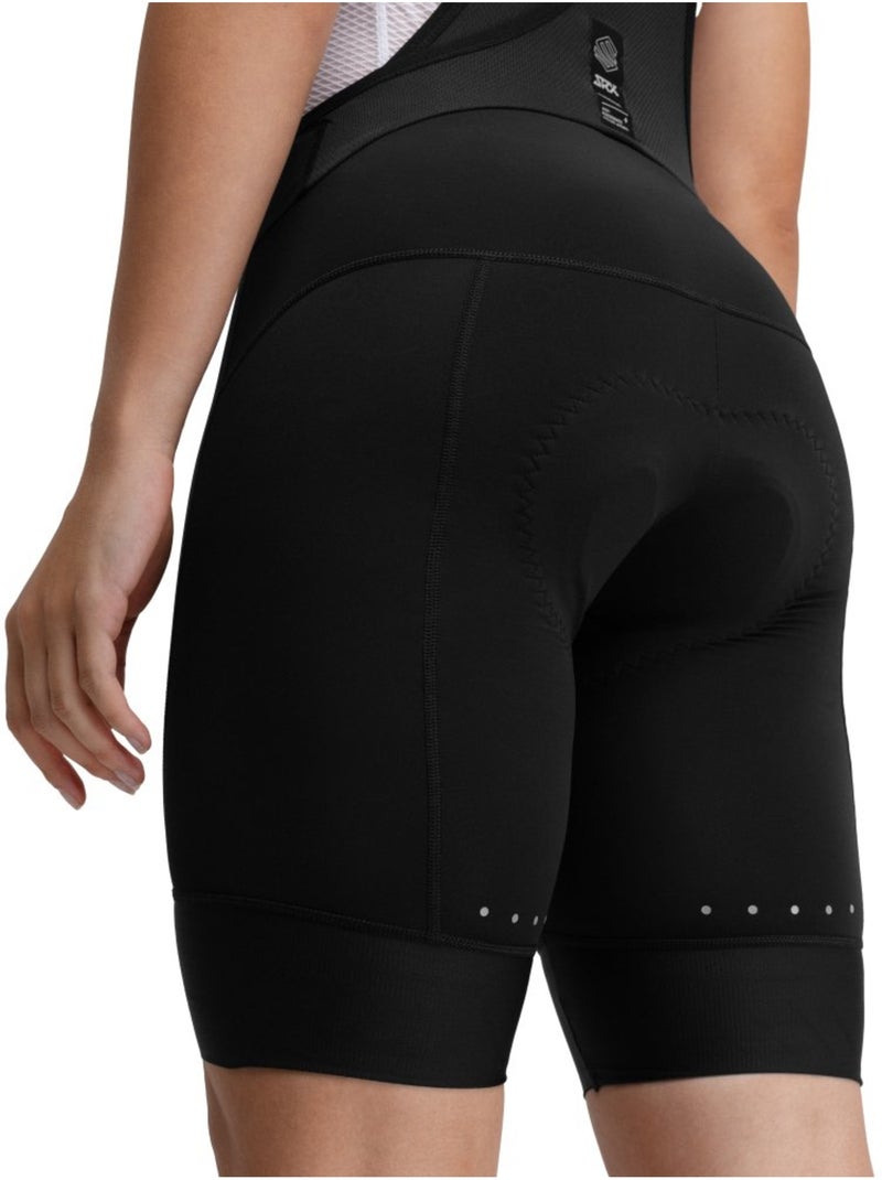 Salopette da ciclismo a gamba corta biodegradabile da donna ciclismo donna srx f Nero - Kiabi