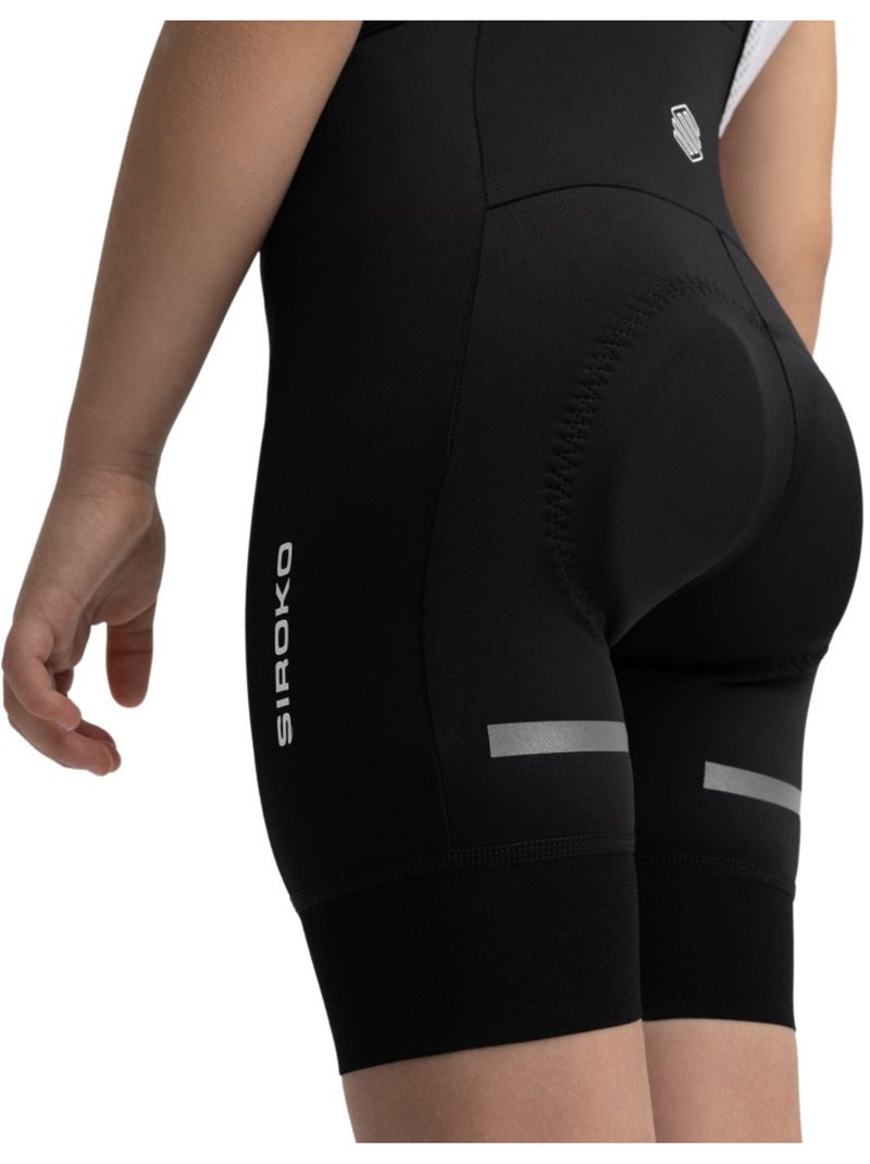 Salopette da ciclismo a gamba corta da bambina ciclismo bambini e bambine k-core Nero - Kiabi