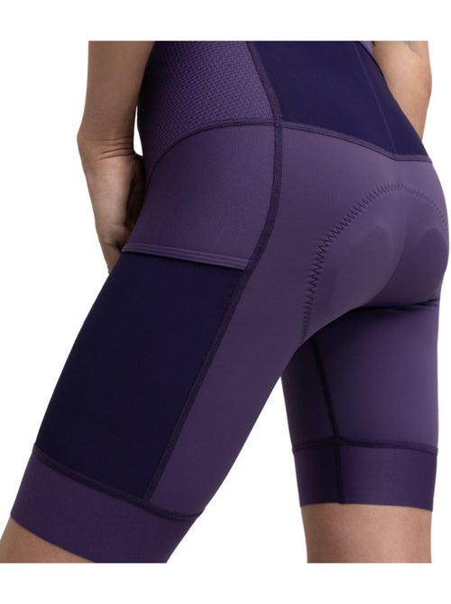 Salopette da ciclismo gravel a gamba corta da donna ciclismo donna dust aubergin - Kiabi Salopette da ciclismo gravel a gamba corta da donna ciclismo donna dust aubergin - Kiabi