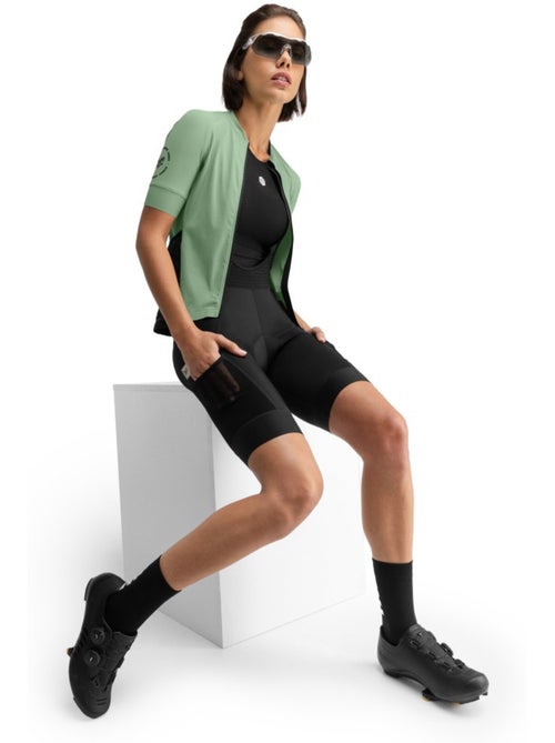 Salopette da ciclismo gravel a gamba corta da donna ciclismo donna jet - Kiabi