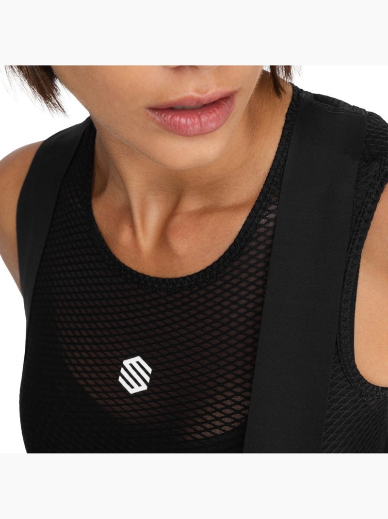 Salopette da ciclismo gravel a gamba corta da donna ciclismo donna jet Nero - Kiabi