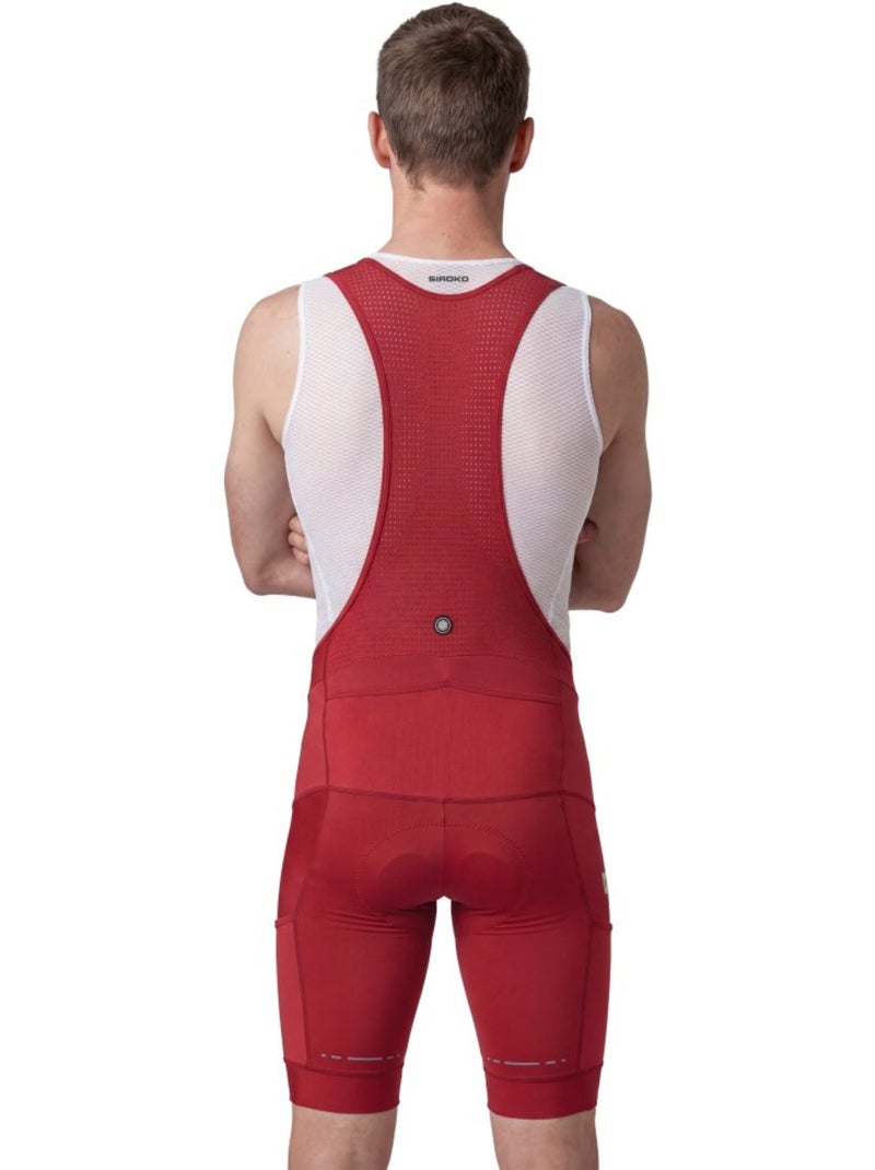 Salopette da ciclismo gravel a gamba corta da uomo ciclismo uomo rocket Rosso - Kiabi