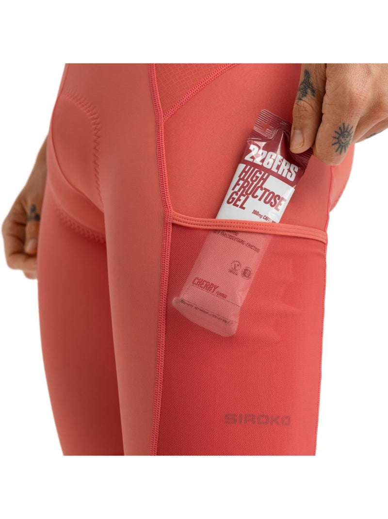 Salopette da ciclismo gravel a gamba corta da uomo ciclismo uomo rugged tile Rosso - Kiabi