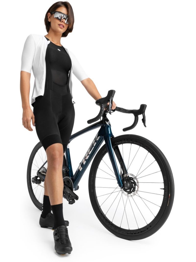 Salopette da ciclismo in tessuti riciclati da donna ciclismo donna comet Nero - Kiabi