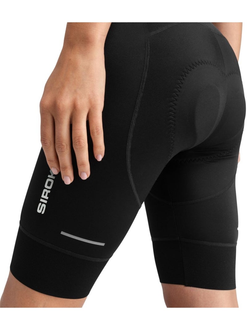 Salopette da ciclismo in tessuti riciclati da donna ciclismo donna comet Nero - Kiabi
