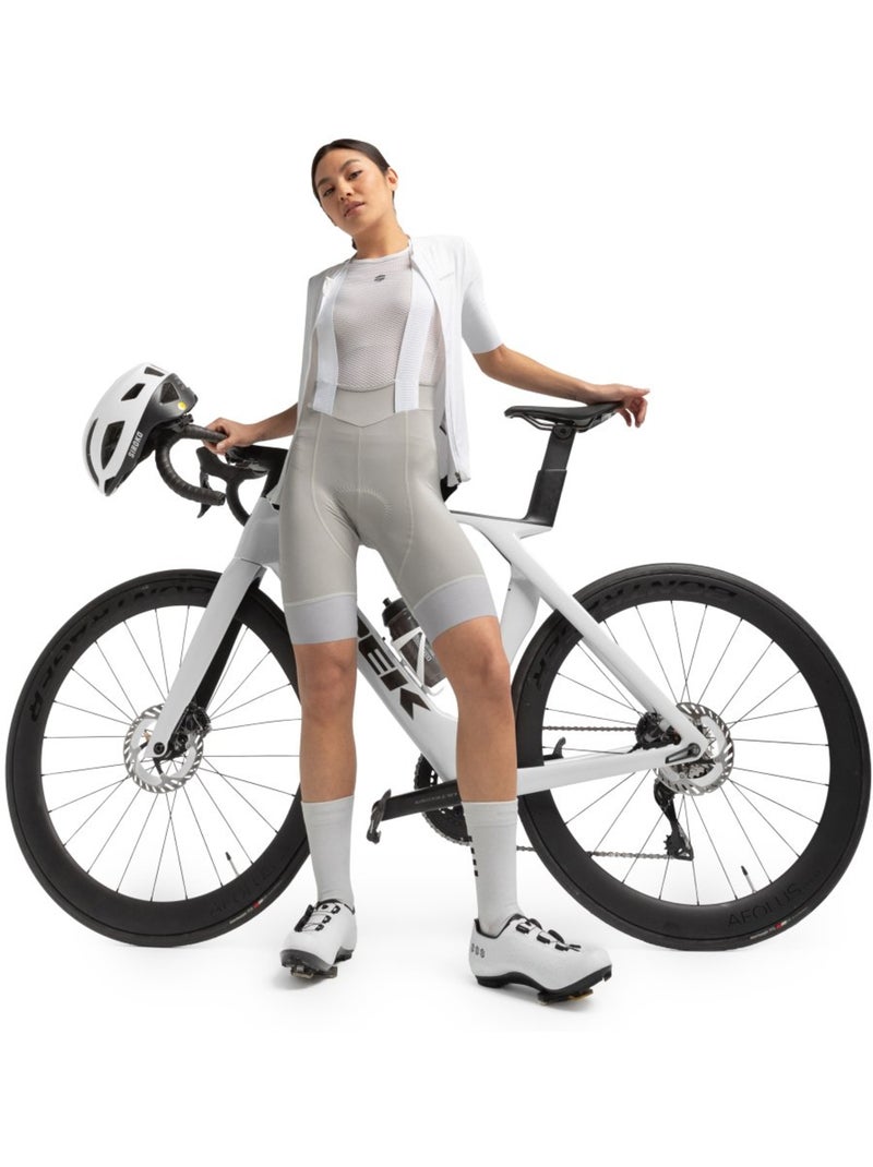 Salopette da ciclismo in tessuti riciclati da donna ciclismo donna sía Bianco Grigio - Kiabi
