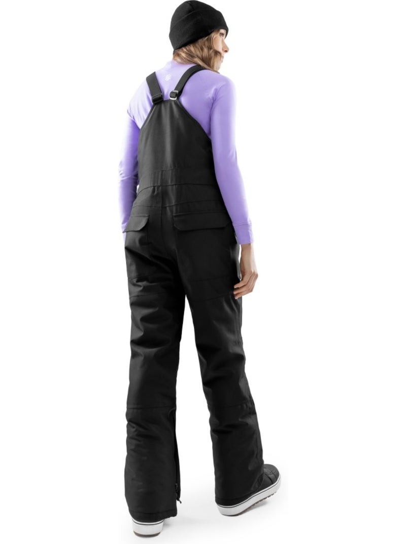 Salopette da snowboard donna sport invernali donna b1-w broad peak Nero - Kiabi