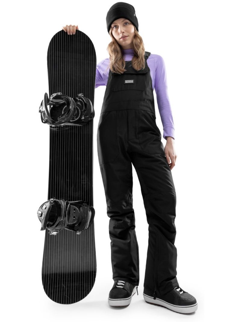 Salopette da snowboard donna sport invernali donna b1-w broad peak Nero - Kiabi