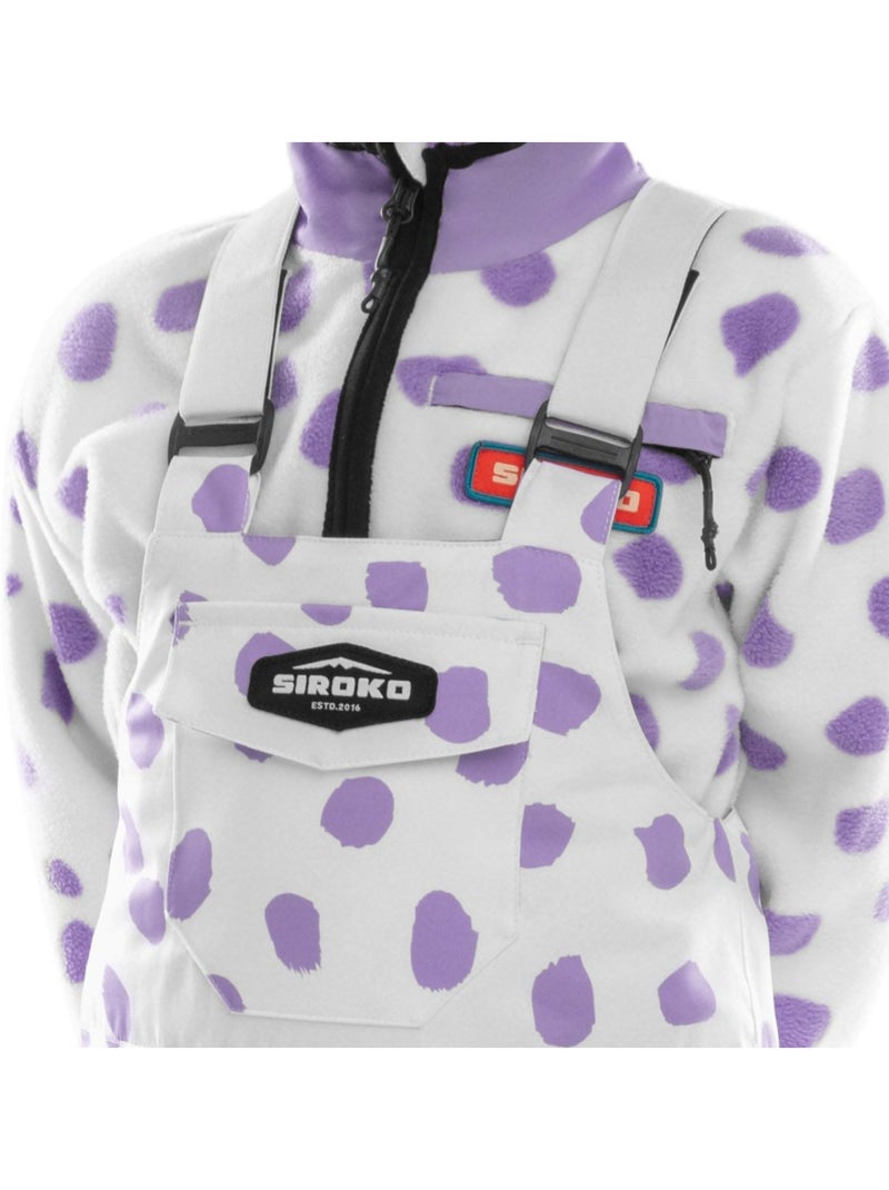 Salopette da snowboard per bambini sport invernali bambini e bambine kb1 polka Viola - Kiabi