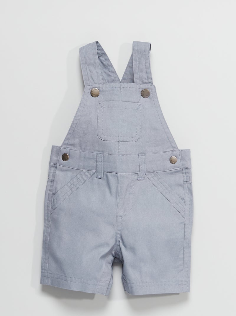 Salopette in canvas BLU - Kiabi
