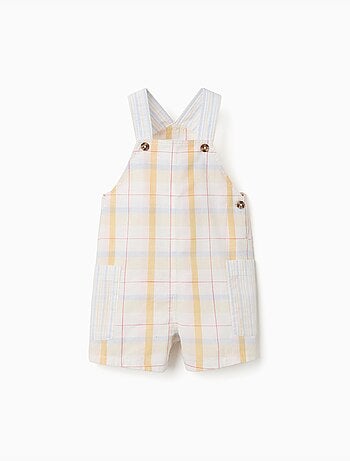 Salopette in cotone a quadri B&S