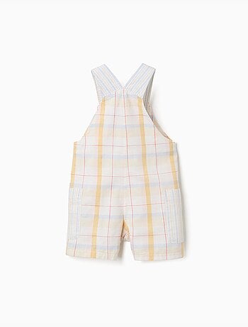 Salopette in cotone a quadri B&S