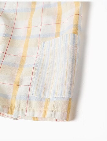 Salopette in cotone a quadri B&S