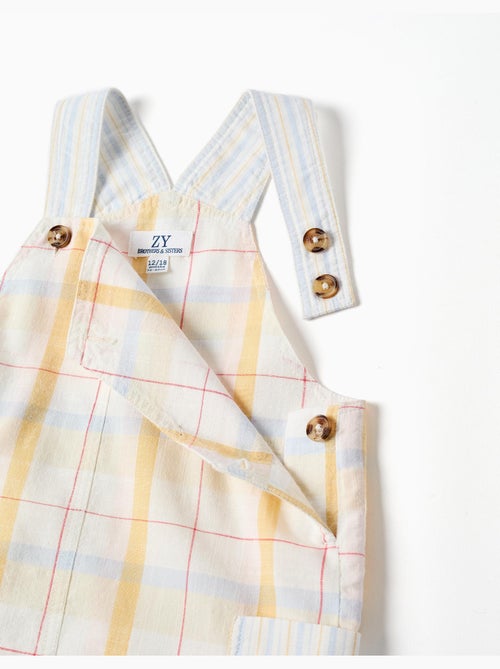 Salopette in cotone a quadri B&S - Kiabi