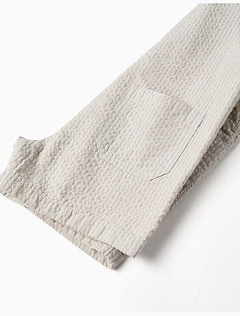 Salopette in cotone a righe