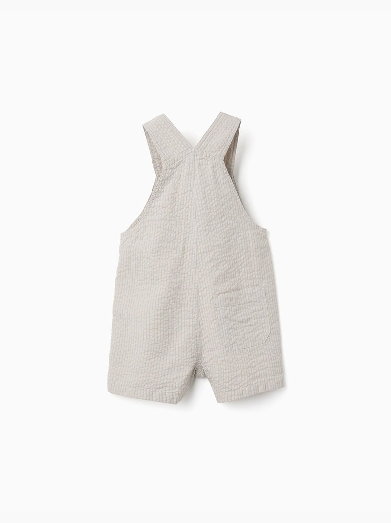Salopette in cotone a righe Beige chiaro - Kiabi