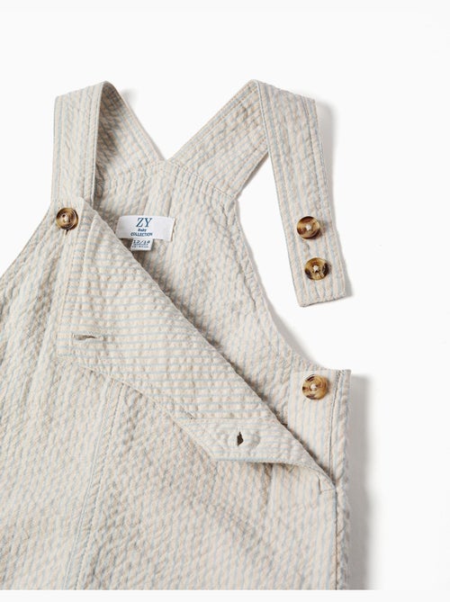 Salopette in cotone a righe - Kiabi
