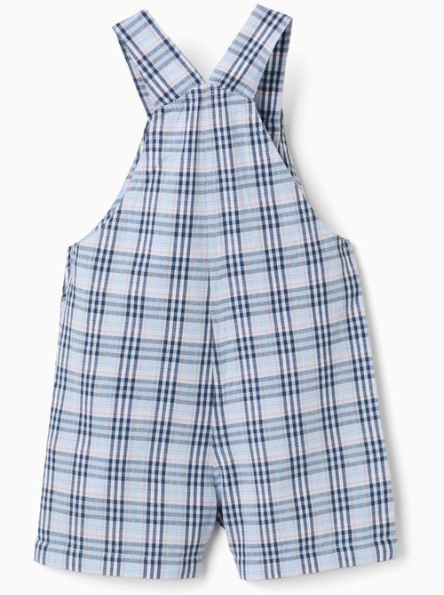 Salopette in cotone con motivo a quadri b&s - Kiabi