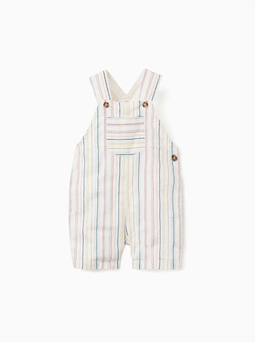 Salopette in cotone con righe etniche B&S - Kiabi