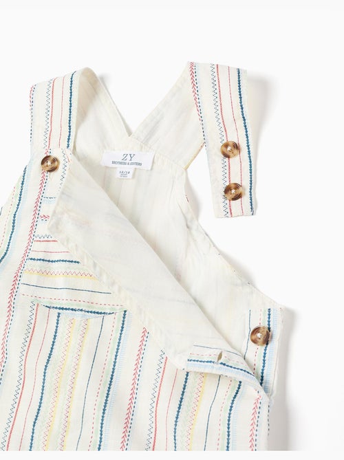 Salopette in cotone con righe etniche B&S - Kiabi