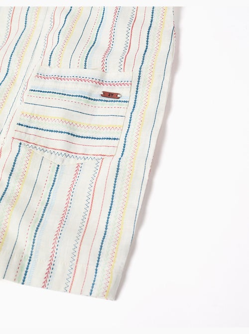 Salopette in cotone con righe etniche B&S - Kiabi