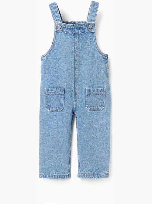 Salopette in denim a a gamba larga con tasche - Kiabi