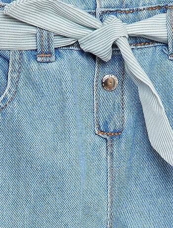 Salopette in denim con cintura