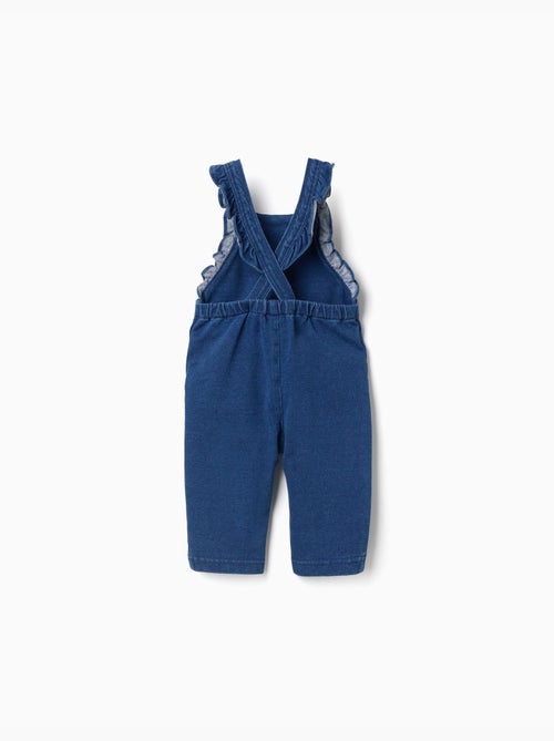 Salopette in denim con spalline arricciate - Kiabi Salopette in denim con spalline arricciate - Kiabi