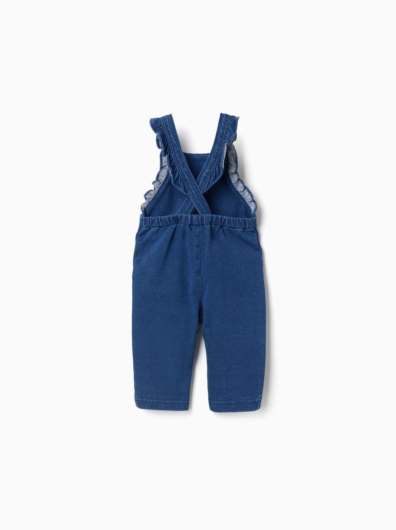 Salopette in denim con spalline arricciate Blu Blu - Kiabi