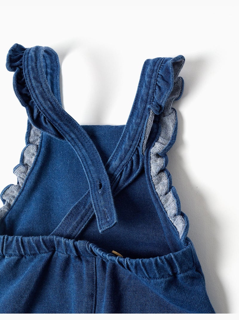 Salopette in denim con spalline arricciate Blu Blu - Kiabi