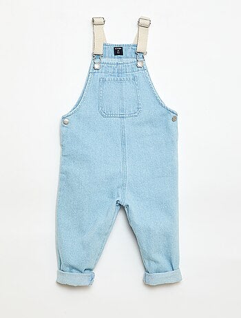 Salopette in denim con tasca applicata