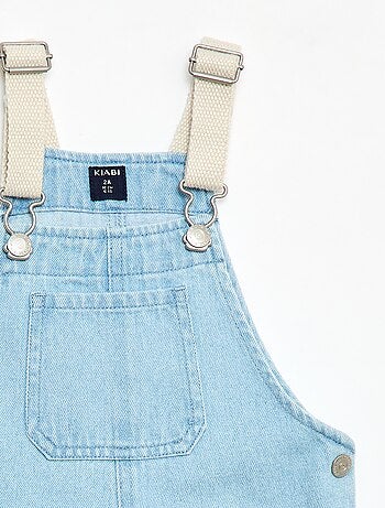 Salopette in denim con tasca applicata