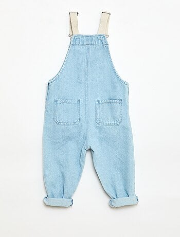Salopette in denim con tasca applicata