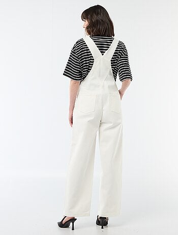 Salopette in denim con tasca frontale