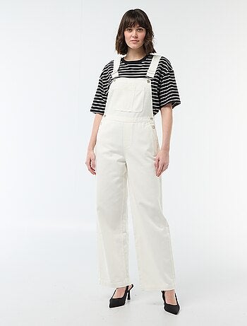 Salopette in denim con tasca frontale