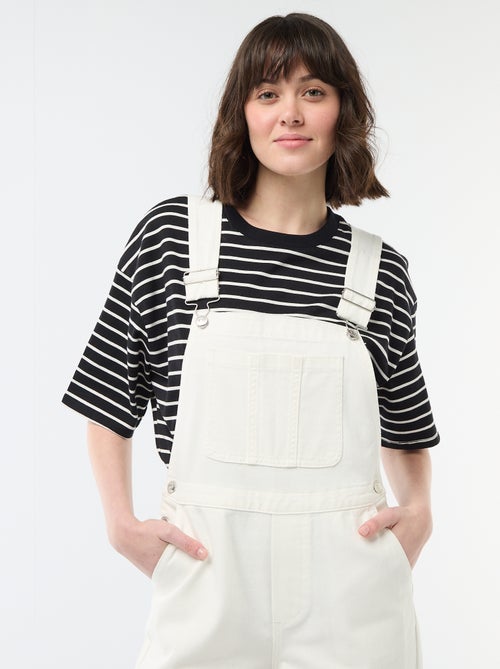 Salopette in denim con tasca frontale - Kiabi