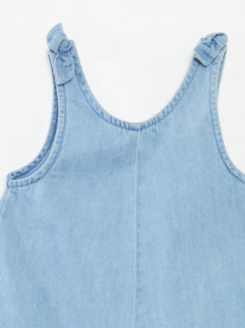 Salopette in denim con volant BLU - Kiabi