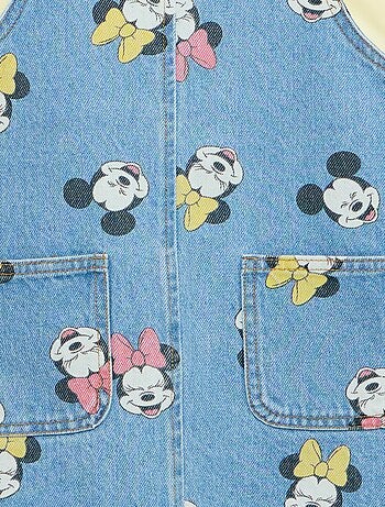 Salopette in denim con volant