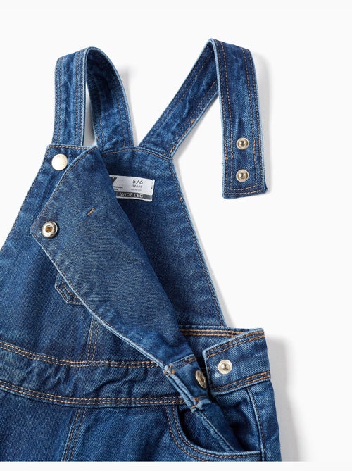 Salopette in denim di cotone a gamba larga - Kiabi