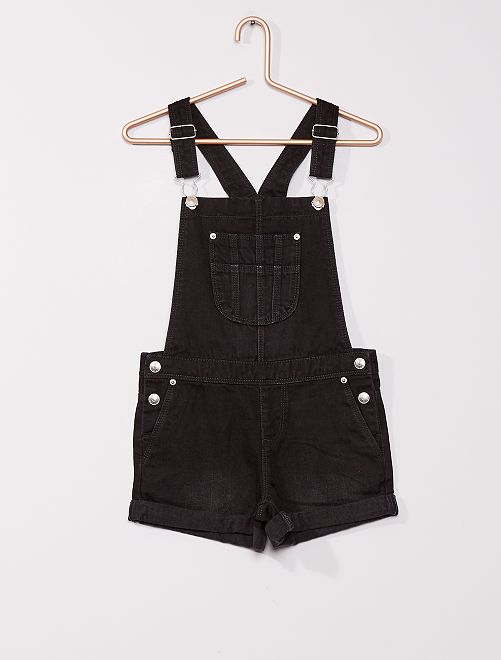 Salopette in denim di puro cotone - NERO - Kiabi - 12.00€