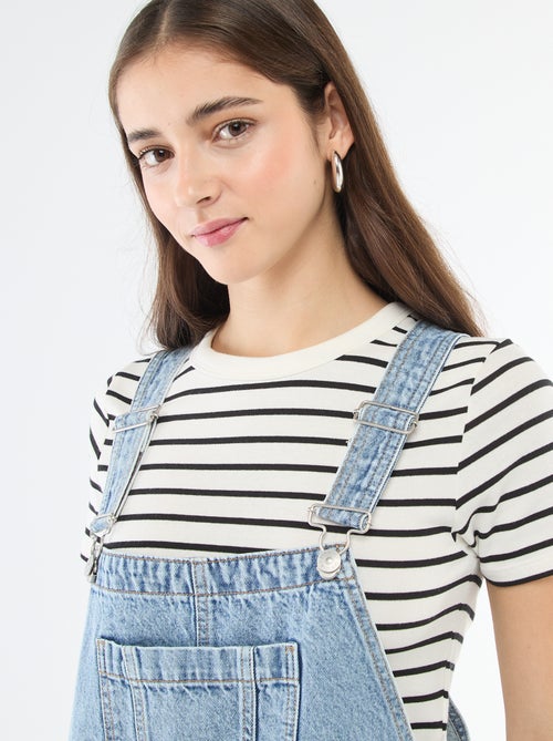 Salopette in denim dritta - Kiabi