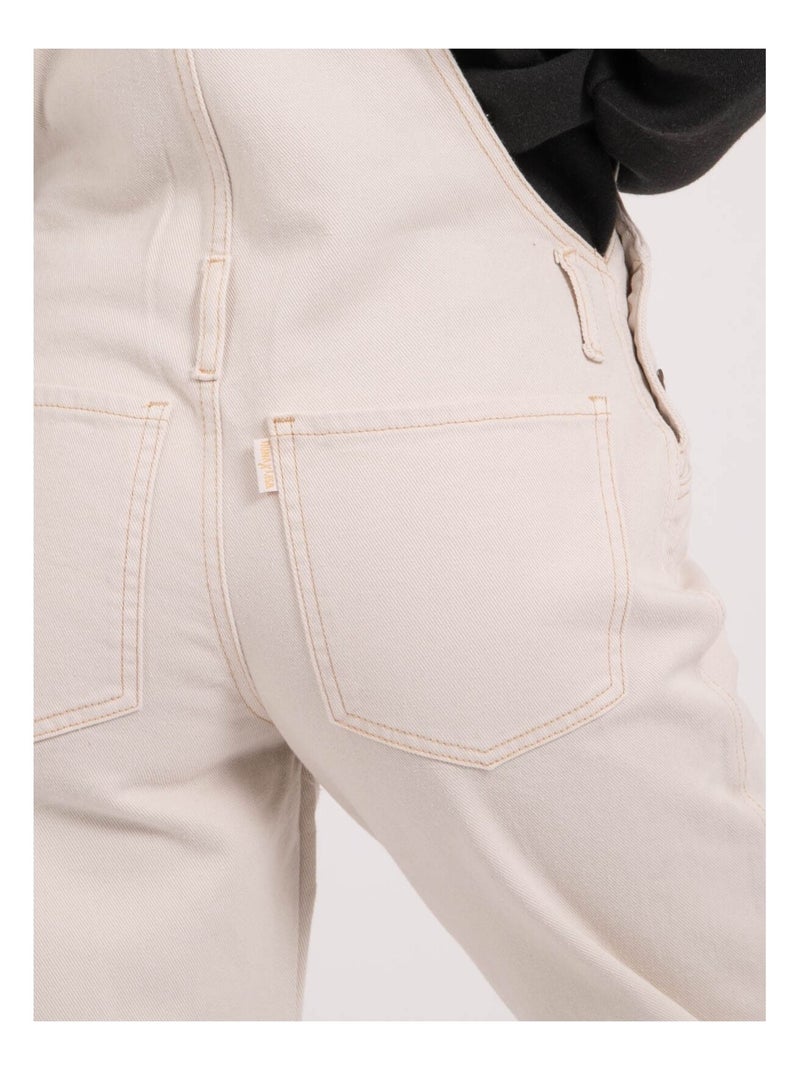 Salopette in denim ELVINE Ecru - Kiabi