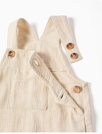 Salopette in dobby cotone with tasche