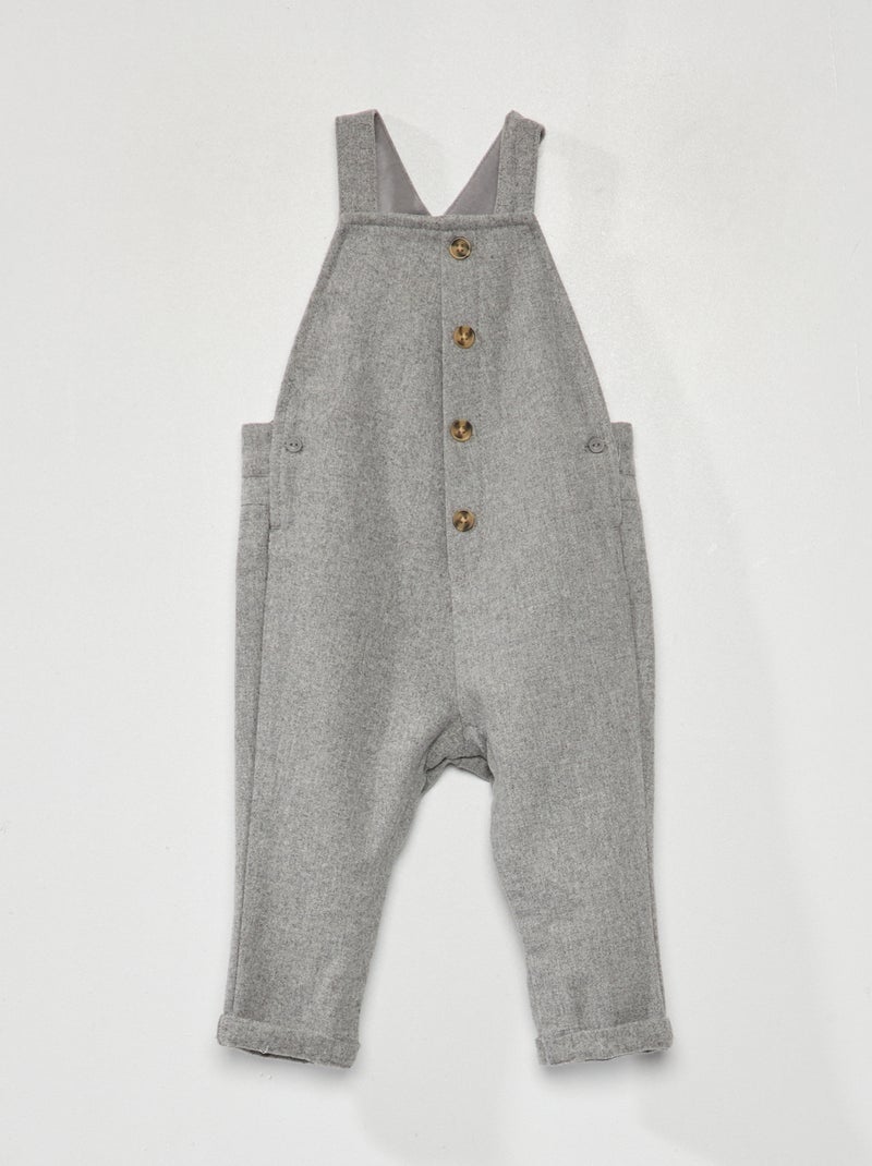 Salopette in flanella GRIGIO - Kiabi